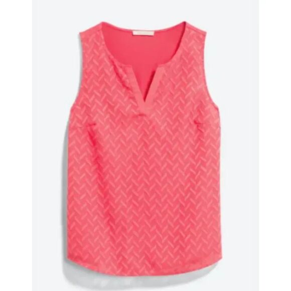MARKET & SPRUCE Ezide Textured Mixed Material Top XLP Coral - Picture 1 of 9